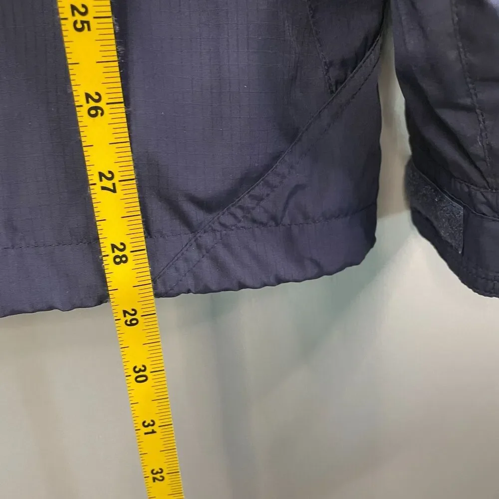 Vintage Reebok Mens S Hooded Full Zip / Button Windbreaker Blue Gray 90s